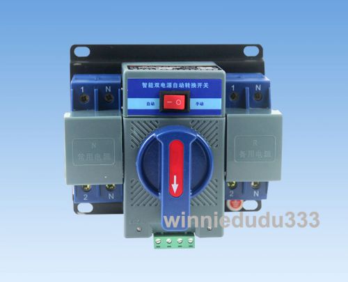 1pcs  Mini type transfer switch Dual power automatic transfer switch 63A 2P