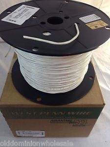 New 1000&#039; West Penn 975WH 1 PAIR 18 AWG SOLID SHIELDED PVC 975WH1000