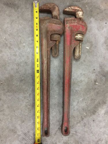 2 - Ridgid 24&#034; Pipe Wrenches -- FREE SHIPPING!