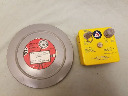 Vintage CD CIvil defense CDV 750 Dosimeter charger and Fallout 16mm Film