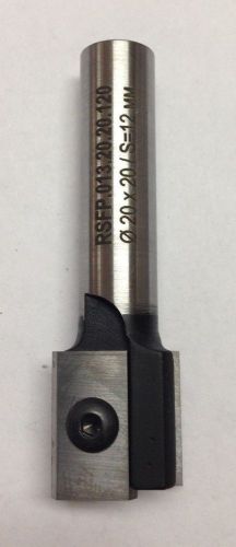 D20mm x 20 mm Straight Router Bit with Insert knives. Shank 12 mm.