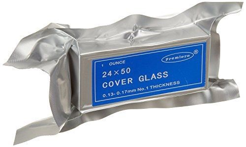 C &amp; A Scientific - Premiere Premiere 94-2450 Cover Glass, 24 x 50mm Size, No. 1