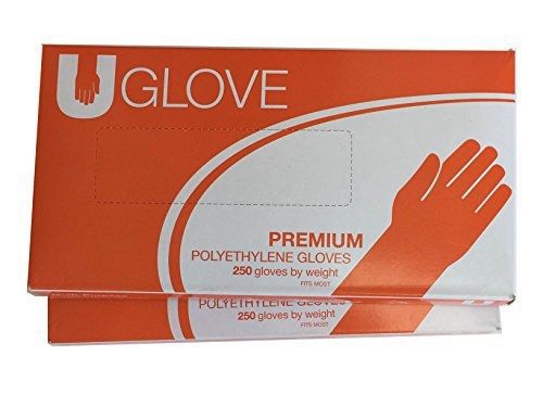 U-Glove Disposable Gloves Premium 500 BPA Free Poly Disposable Food Preparation
