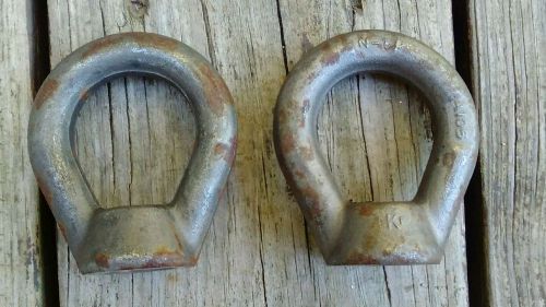 (2)   3&#034; steel lifting eye nuts with 3/4-10 thread size for sale