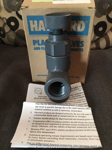 New hayward angle globe valve, 3/4&#034; fnpt, pvc av10075t for sale