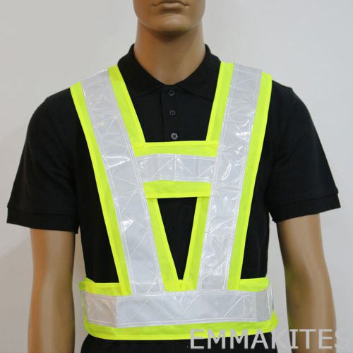 V shape adjustable high visibility reflective vest for winter outdoor sports for sale