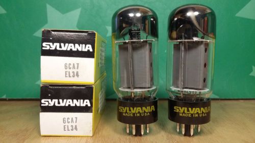 Matched pair of sylvania 6ca7 el34 nos nib vacuum tubes - same dates for sale