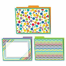 Carson-Dellosa Publishing CDP136003 Color Me Bright Design File Folders Set,