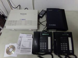 PANASONIC KX-TA824 V4 WITH KX-TVA50 L4 AND 2 KX-T7731 BLACK PHONES