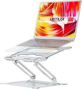 Urmust Laptop Notebook Stand Holder Adjustable Ultrabook Riser A-Silver