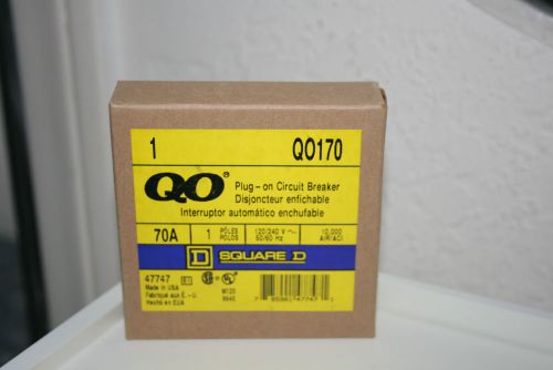 Square D  QO170  Single Pole Circuit Breakers  New in Box