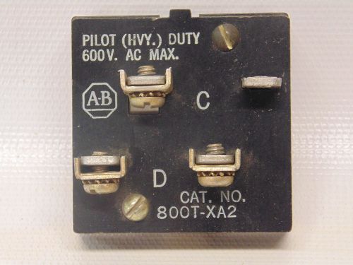 ALLEN BRADLEY 800T-XA2 SHALLOW CONTACT BLOCK (R5-2-36)