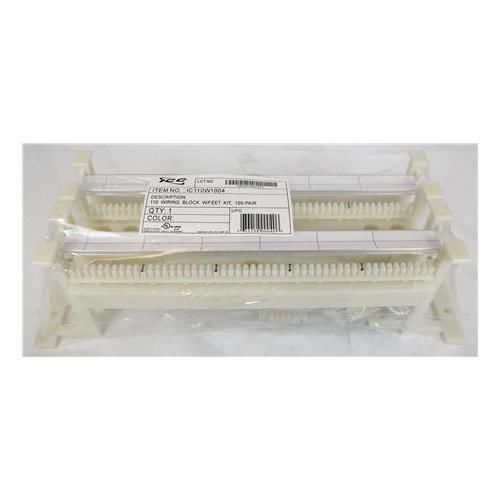 Icc ic110w1004 110 wiring block w/ ft kit, 100-pair, 5e for sale