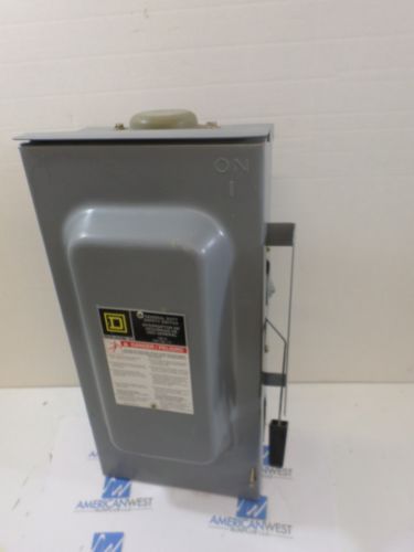 Used Square D D323NRB 100 amp 240 volt 3 pole fusible 3R outdoor safety switch