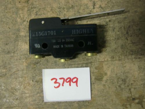 HINGE LEVER NORMALLY OPEN BASIC MICRO SWITCH Z15G1701 (3799)