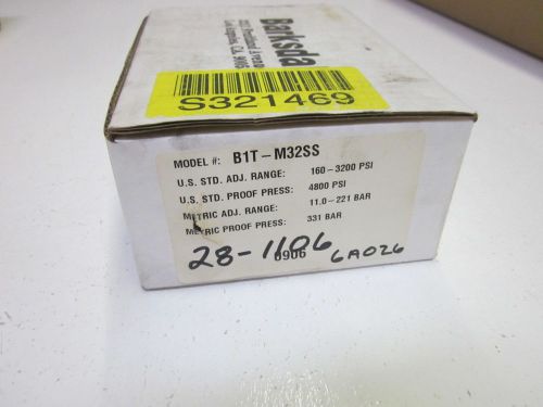 BARKSDALE B1T-M32SS PRESSURE ACTUATED SWITCH *NEW IN A BOX*