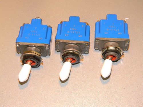 AIRCRAFT SEALED TOGGLE SWITCHES, LOT OF 3, U.S.MADE BY MICRO SPST (MOM)ON-OFF