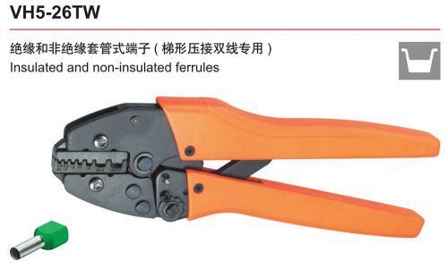 2*0.5-6mm2 2*20-10awg insulated&amp;non-insulated ferrules saving crimping pliers for sale