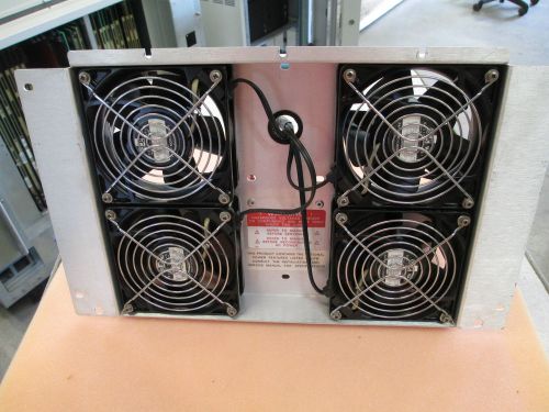 Fan rack with qty 4 papst 4600x 5-blade fans all metal 115vac 20w tested good for sale