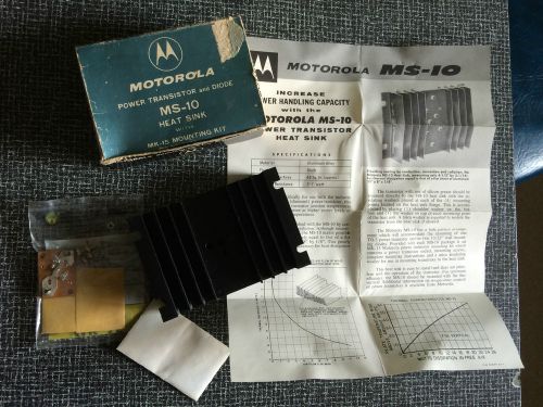 Vintage MIB unused Motorola Power Transistor Diode Heat Sink MS-10 + MK-15 kit