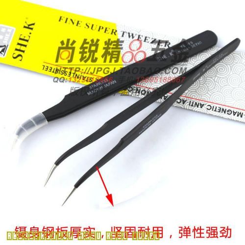 2 piece stainless steel anti-static precision tweezers diy model for sale