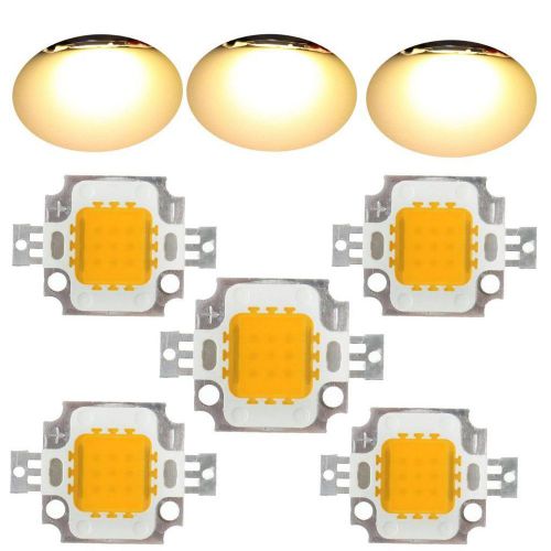 2014 5pcs 10w warm white 900lm high power led light smd chip diy for bulb lamp for sale