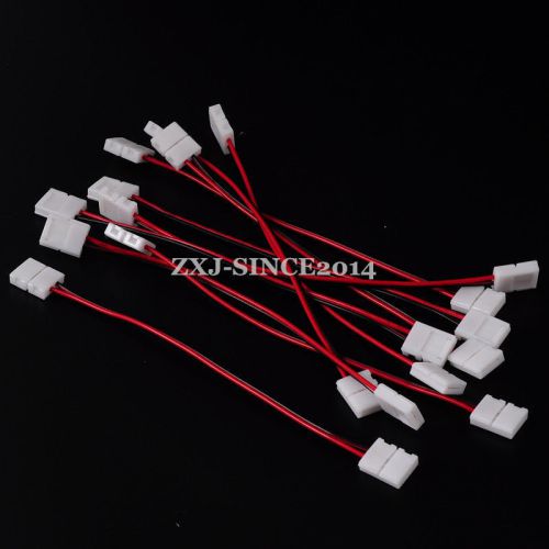 10pcs 8mm LED Connector Adapter Cable Strip to Strip 3528 Single Color LED Strip