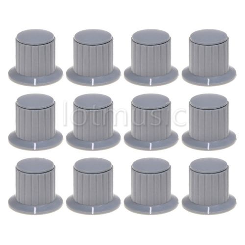 12pcs plastic grey top screw tighten control knob 16mmdx16mmh for 4mm shaft for sale
