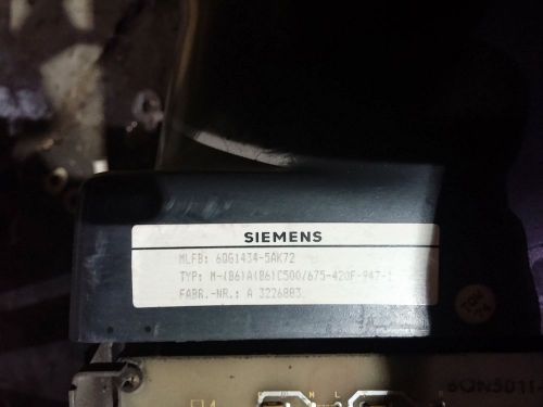 SIEMENS 6QG1434-5AK72 USED SITOR DRIVE