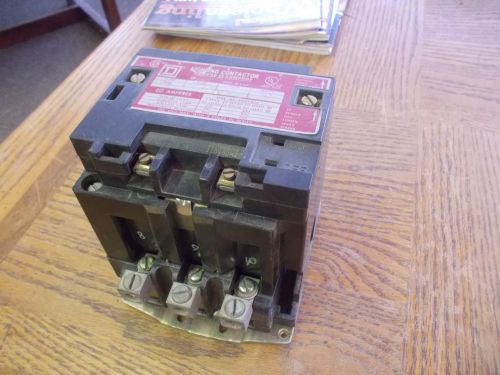 Square D 60 AMP lighting contactor class 8903 series A 120V coil