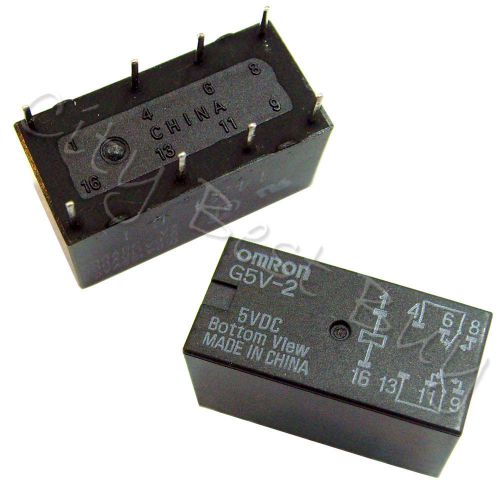 20 x omron g5v-2 dc5v 5vdc dpdt 8 pins 0.6a 2a 125vac 110vdc 30vdc power relay for sale