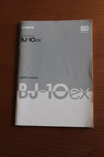 Canon Manual, BJ-10ex Bubble Jet Printer User&#039;s Manual, PUB.  Q-IE-361-V2