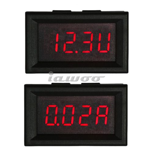 Digital Ammeter Voltmeter 0-10A DC 4.5-30V Voltage Current Amp LED Panel Meter