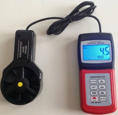 Digital anemometer air flow wind speed scale wave height meter beaufort °c °f for sale