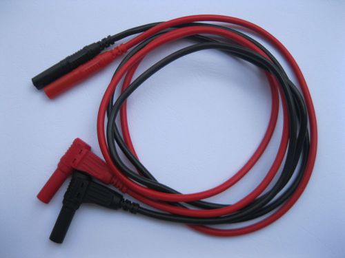 24 pcs Safety protection Banana plug silicone cable High voltage Red &amp; Black 1m