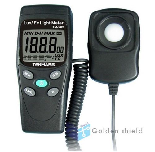 Tenmars tm-202 digital led light meter luminometer lux meter reading 2000 for sale
