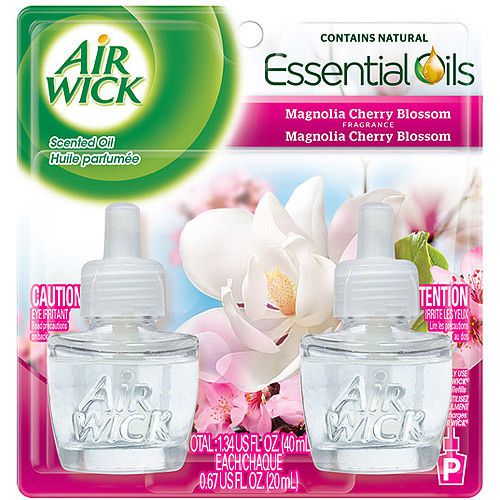 Air Wick Scented Oil Refills Magnolia &amp; Cherry Blossom Two Pack 1.34 oz