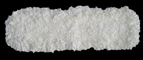 24&#034; Commercial Microfiber Loop Dry Sweeping Pad White