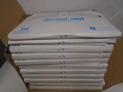 New lot of 20 sleeves of 250 = 5000 discreet seat toilet seat covers ds-5000 for sale