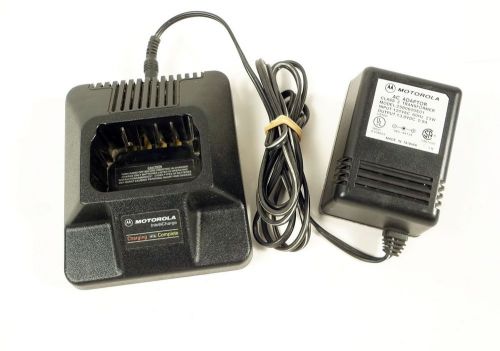 Motorola htn9042a 120v charger base w/ motorola 2580600e01 ac power adapter for sale