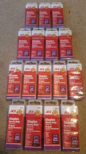 16000 ace heavy duty staples 1/4&#034; (6 mm) 5/16&#034; (8 mm) 3/8&#034; (10 mm) 9/16&#034; (14 mm) for sale
