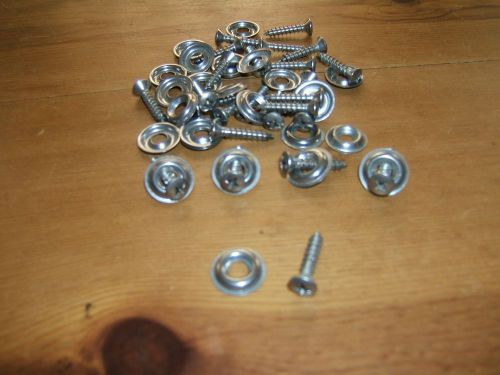 Stainless steel flanged finish washer/screw kit #8 x 1&#034; (50 pieces total) for sale