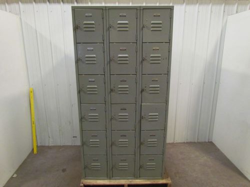 6-door 3-column steel school gym locker 12x34x20&#034; compartments 2-tier 36x72&#034; for sale