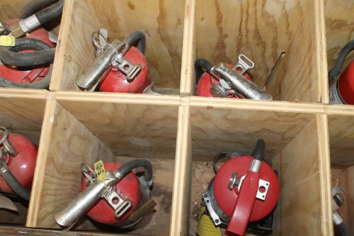 Crate of 25 amerex b441 and 423 fire extinguisher, dry, abc a for sale