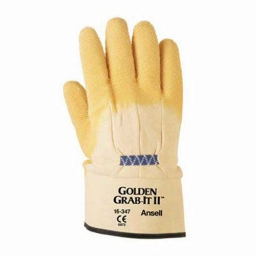 Ansell Grab It Heavy Duty Work Gloves, Yellow, XL, 12 Pairs (ANS 16347-10)