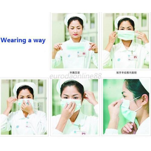 Hi-Q 50 Pcs Dental Medical Surgical Dust Disposable Ear Loop Face Mouth Masks