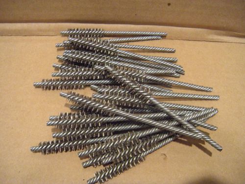 Lot of 20 3/8&#034; X 4&#034; Stainless Steel Double Spiral Wire Brush