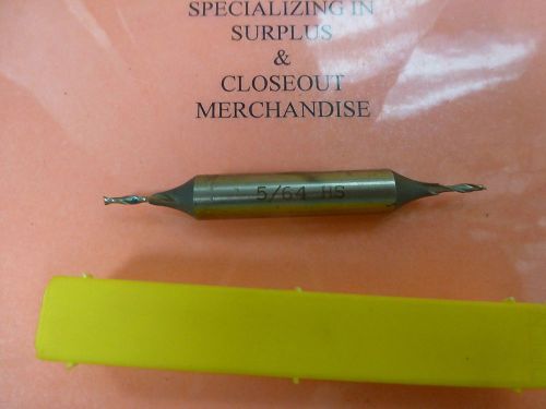 END MILL 5/64&#034; DIAMETER x 3/8&#034; SHANK 2 FLUTE DOUBLE END HIGH SPEED NEW $2.75