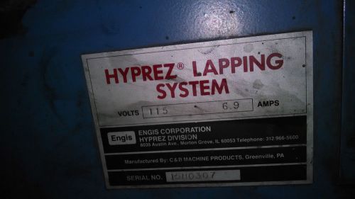 Hyprez lapping system Engis Corporation