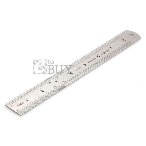 Stainless Steel Measuring Ruler Rule Scale Machinist Tools 20cm 8 inch